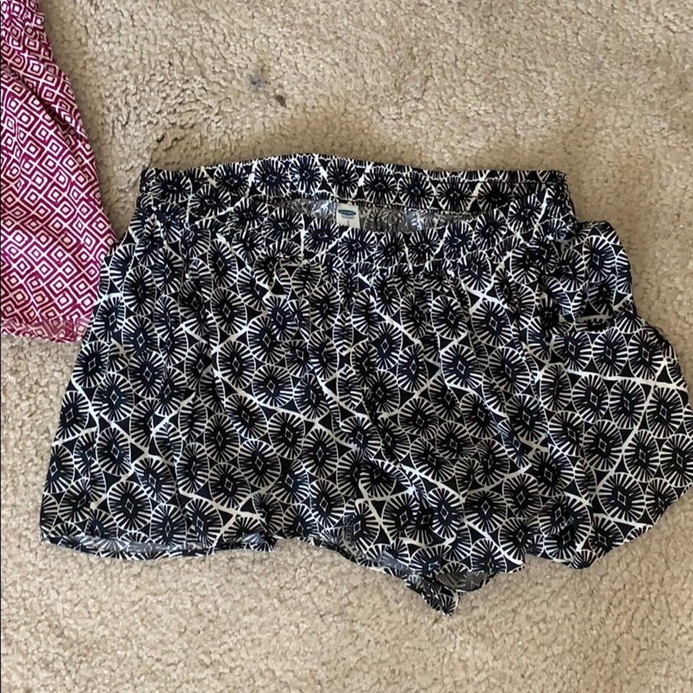Silk printed shorts
